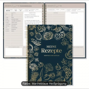 Rezeptbuch mit eigenen Rezepten die ein musst Have für jede Küche sind und dann kann man noch eigene eintragen